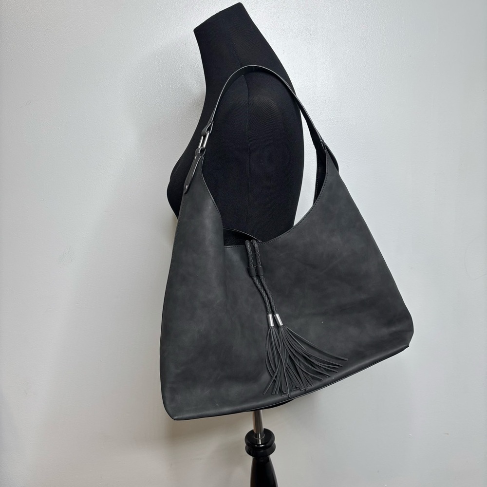 Rebecca Minkoff RM, Tahoe Hobo Tassel Shoulder Bag Purse Minimalist Lightweight